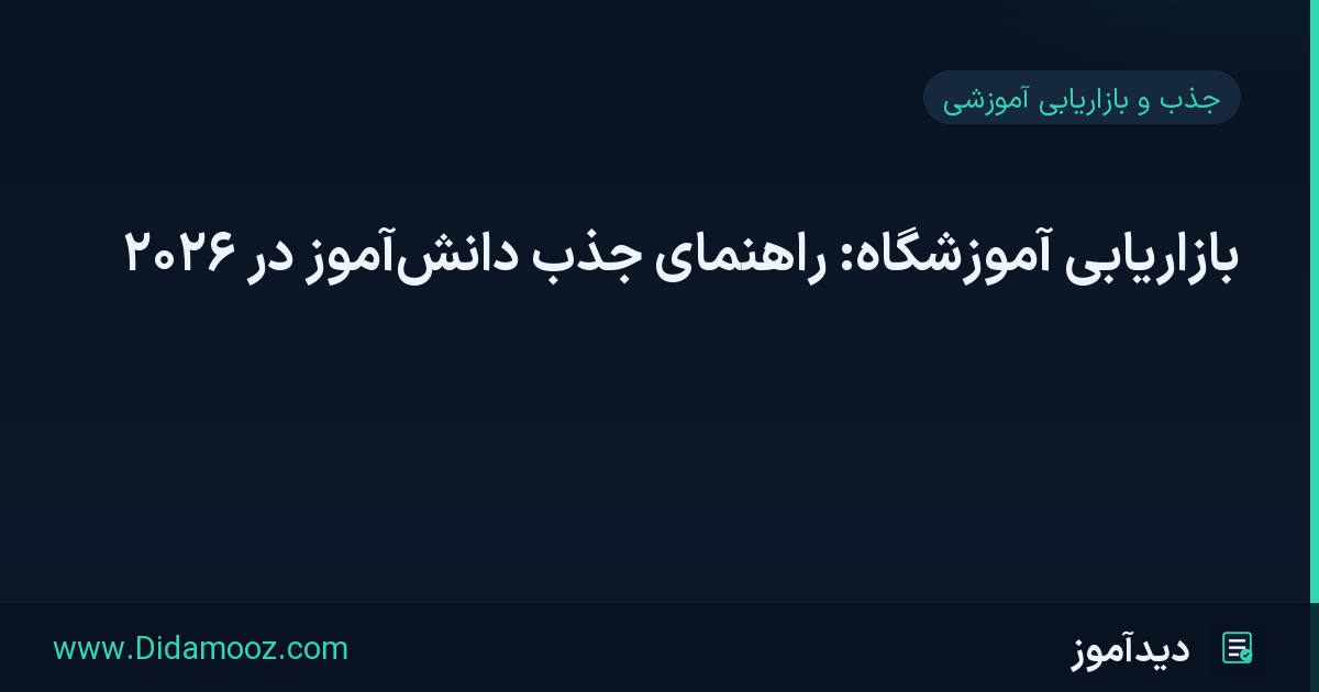 نمودار مسیر جذب دانش‌آموز در بازاریابی آموزشگاه، از تبلیغ تا ثبت‌نام، با پنل پیگیری سرنخ